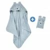 Budget ⭐ Alvi Bade-Set Organic Cotton - Kapuzenbadetuch + Waschhandschuh - Faces - Blau 🔥 -Bath & Washing Sales alvi bade set organic cotton kapuzenbadetuch waschhandschuh faces blau 951509911 d0 1