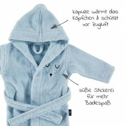 Top 10 🔥 Alvi Bademantel Organic Cotton - Faces - Blau - Gr. 74/80 💯 -Bath & Washing Sales alvi bademantel organic cotton faces blau gr 74 80 951609911 d1