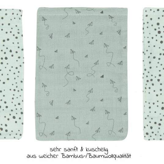 Best Sale 🌟 Bébé-jou Waschhandschuh 3er Pack Musselin - Paper Planes 🥰 5 Best Sale 🌟 Bébé-jou Waschhandschuh 3er Pack Musselin - Paper Planes 🥰 - Image 3