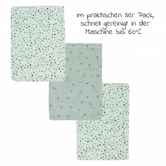 Best Sale 🌟 Bébé-jou Waschhandschuh 3er Pack Musselin - Paper Planes 🥰 6 Best Sale 🌟 Bébé-jou Waschhandschuh 3er Pack Musselin - Paper Planes 🥰 - Image 4