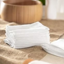 Cheap 🎉 Makian Gauze Washing Glove Pack of 10 - White 🤩 -Bath & Washing Sales makian mull waschhandschuh 10er pack weiss rh 10 d5