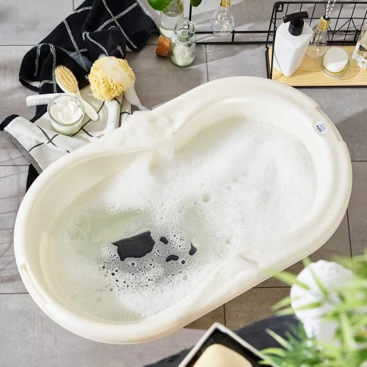 Discount ✨ Rotho Babydesign Baby bathtub top with anti-slip mat - pearl white cream ✔️ 7 Discount ✨ Rotho Babydesign Baby bathtub top with anti-slip mat - pearl white cream ✔️ - Image 5