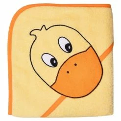 Deals 👏 Wörner Hooded bath towel 80 x 80 cm - Duck yellow 🛒