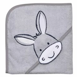 Cheap 👏 Wörner Hooded bath towel 80 x 80 cm - Donkey light grey 🧨