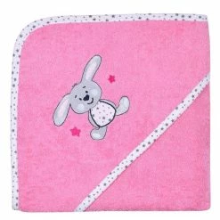 Buy 🔔 Wörner Hooded bath towel 80 x 80 cm - Rabbit - Bubblegum 🌟