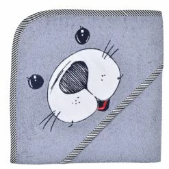 Best Pirce 👍 Wörner Hooded bath towel 80 x 80 cm - seal - grey light grey ✔️